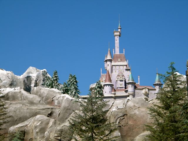 The Beauty and the Beast castle sits high on the mountain. It's restaurant, Be Our Guest, offers a new kind of dining experience in a Disney Park.