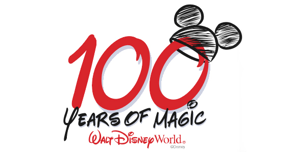 Logo for 100 Years of Magic Celebration that occurred in the Disney parks.