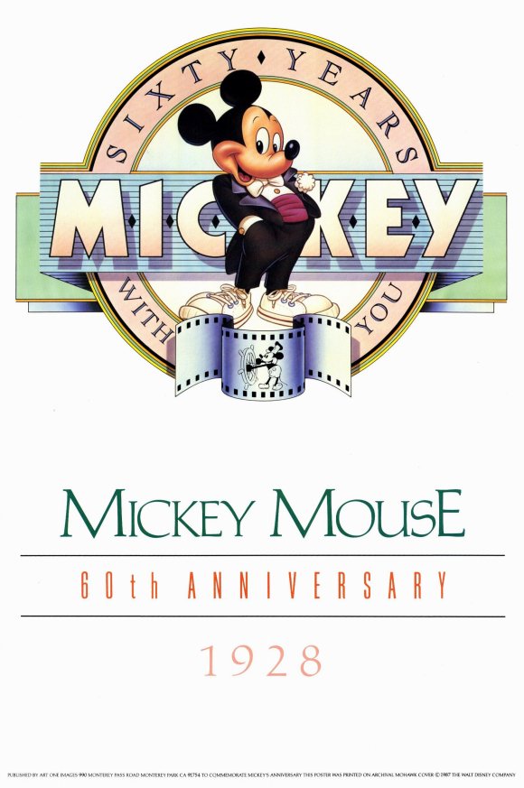 Poster celebrating Mickey's 60th anniversary.