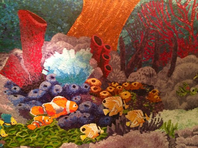 A colorful underwater world presented with mosaics. Photo by J. Jeff Kober.