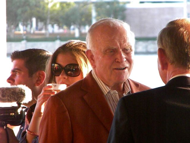 Dick Nunis during an Epcot press event in 2010.