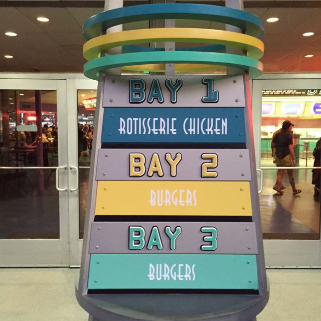 Bay 3 used to be Soups and Salads. I guess burgers are more popular. Photo by J. Jeff Kober.