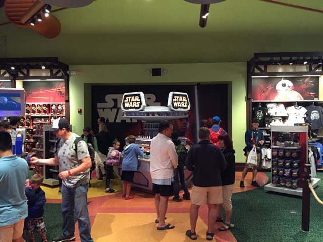 A new wall has been placed at the one end of the store, where once the train circled above. Now this third section of the store is devoted to Star Wars. Photo by J. Jeff Kober.