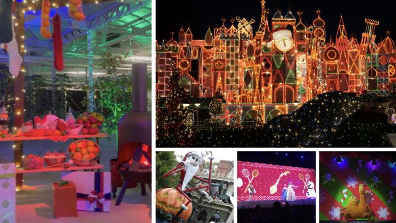 Comparing Holiday Attraction Overlays at Disneyland and Walt Disney World