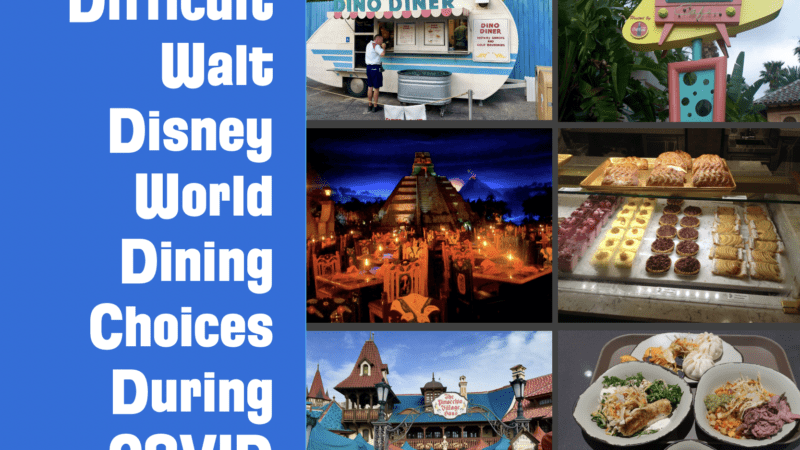 Difficult Walt Disney World Dining Choices During COVID